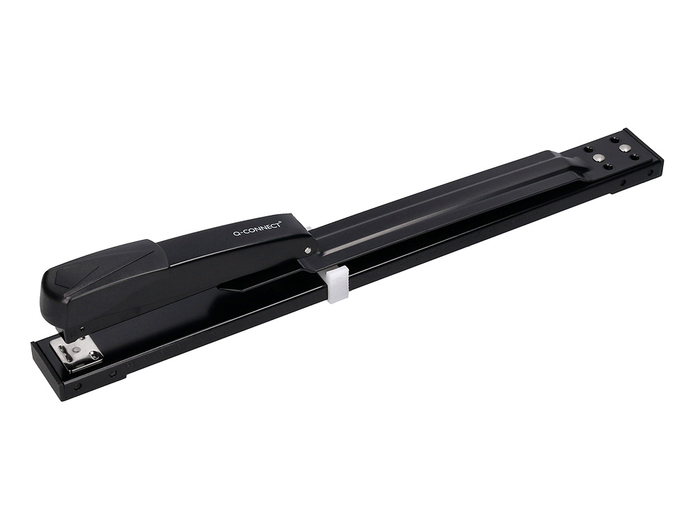 Q-CONNECT - Grapadora kf02292 metalica brazo largo capacidad 20 hojas usa grapas 24/6 y 26/6 color negro (Ref. KF02292)
