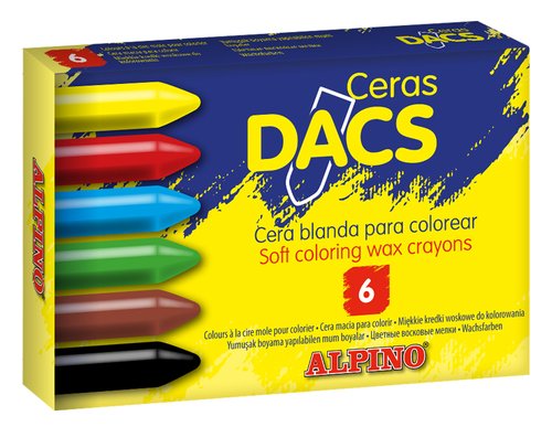 DACS - LAPICES CERA CAJA DE 6 COLORES (Ref.DA050260)