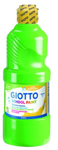 GIOTTO - TEMPERA LIQUIDA ESCOLAR LAVABLE 500 ML VERDE ESMERALDA (Ref.535313)