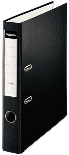 ESSELTE - ARCHIVADOR palanca PLASTICO FORRADO con RADO A4 50mm NEGRO (Ref.624154)