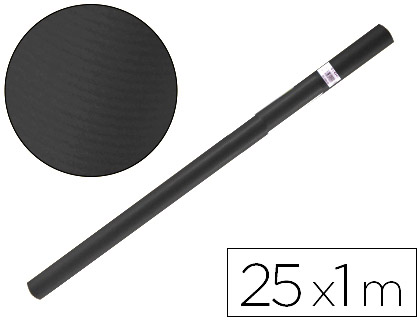 LIDERPAPEL - PAPEL KRAFT NEGRO ROLLO 25X1 MT (Ref.PK21)