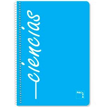 PACSA - BLOCK ASIGNATURAS tapa PP Fº 80h CUADRIC.4x4 90g CIENCIAS (Ref.16524)