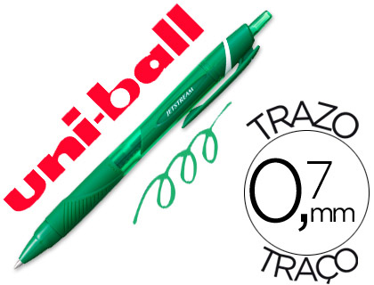 UNI-BALL - BOLIGRAFO ROLLER JETSTREAM SXN157C RETRACTIL 0,7 MM COLOR VERDE (Ref.SXN157C500)