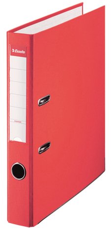 ESSELTE - ARCHIVADOR palanca PLASTICO FORRADO con RADO A4 50mm ROJO (Ref.624151)
