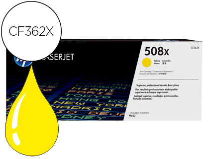 HP ( HEWLETT PACKARD ) - Toner Laser ORIGINALES ORIGINALES 508X alta capacidad amarillo () (Ref.CF362X)