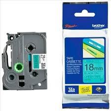 BROTHER - Cinta Tze-741 Negro/verde 18mmx8m (Ref.TZe741)