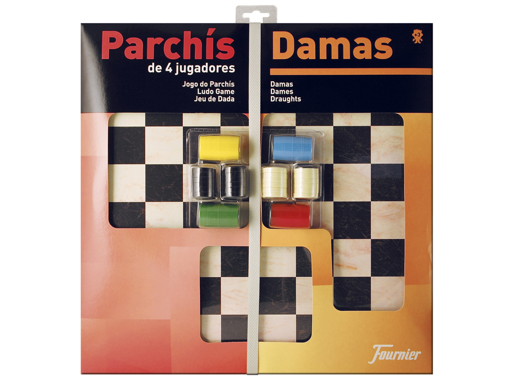 FOURNIER - PARCHIS CON DAMAS TABLERO GRANDE 4 JUGADORES 41X40X4,5 (Ref.28981)