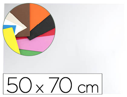 LIDERPAPEL - GOMA EVA 50X70CM 60G/M2 ESPESOR 1.5MM BLANCO (Ref.GE58)