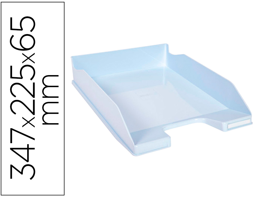 EXACOMPTA - Bandeja sobremesa aquarel combo midi azul pastel 347x255x65 mm (Ref. 113262D)