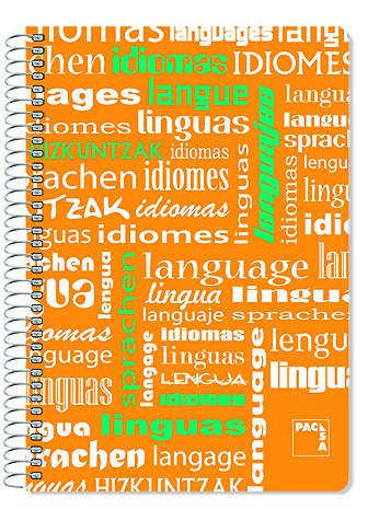 PACSA - BLOCK ASIGNATURAS tapa PP Fº 80h CUADRIC.4x4 90g IDIOMAS (Ref.16523)