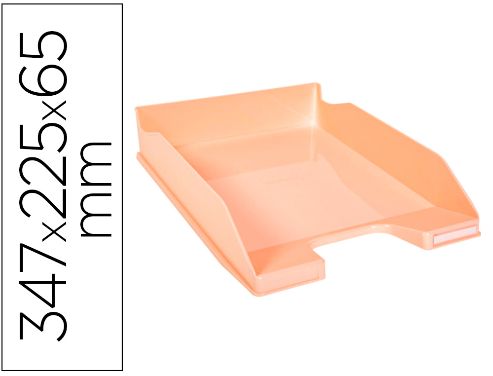 EXACOMPTA - Bandeja sobremesa aquarel combo midi coral pastel 347x255x65 mm (Ref. 113261D)