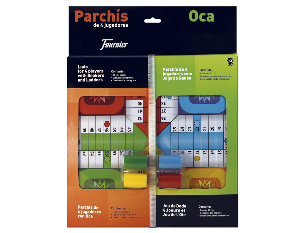 FOURNIER - PARCHIS CON OCA TABLERO PEQUEÑO 42,5X33X4,45X33X4,4 (Ref.29471)