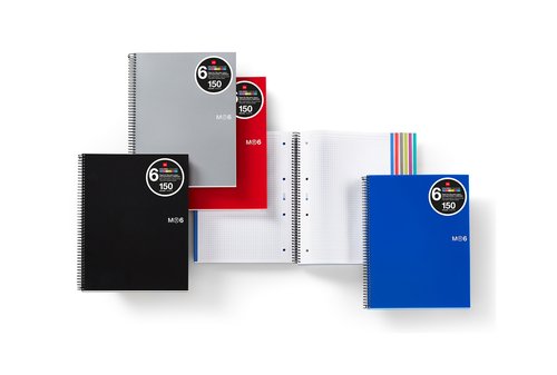 MIQUELRIUS - Cuaderno Notebook Book 06 A5 Cuadricula 5x5 Rojo (Ref.2828)
