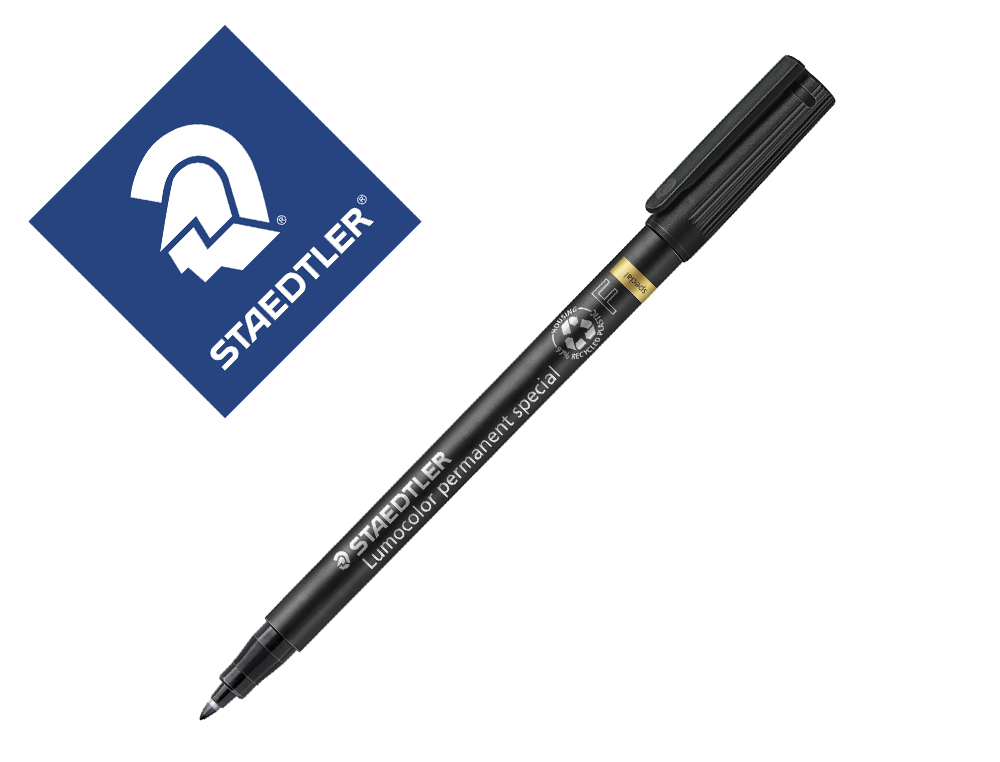 STAEDTLER - ROTULADOR LUMOCOLOR RETROPROYECCION PUNTA DE FIBRA PERMANENTE SPECIAL 319-9 NEGRO PUNTA FINA (Ref.319 F-9)
