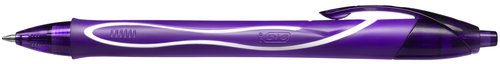 BIC - BOLIGRAFO GELOCITY QUICK DRY RETRACTIL TINTA GEL PURPURA PUNTA DE 0,7 MM (Ref.964772)