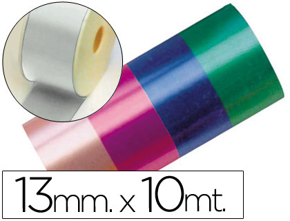CINTA FANTASIA 10 MT X 13 MM PLATA (Ref.2412-05)
