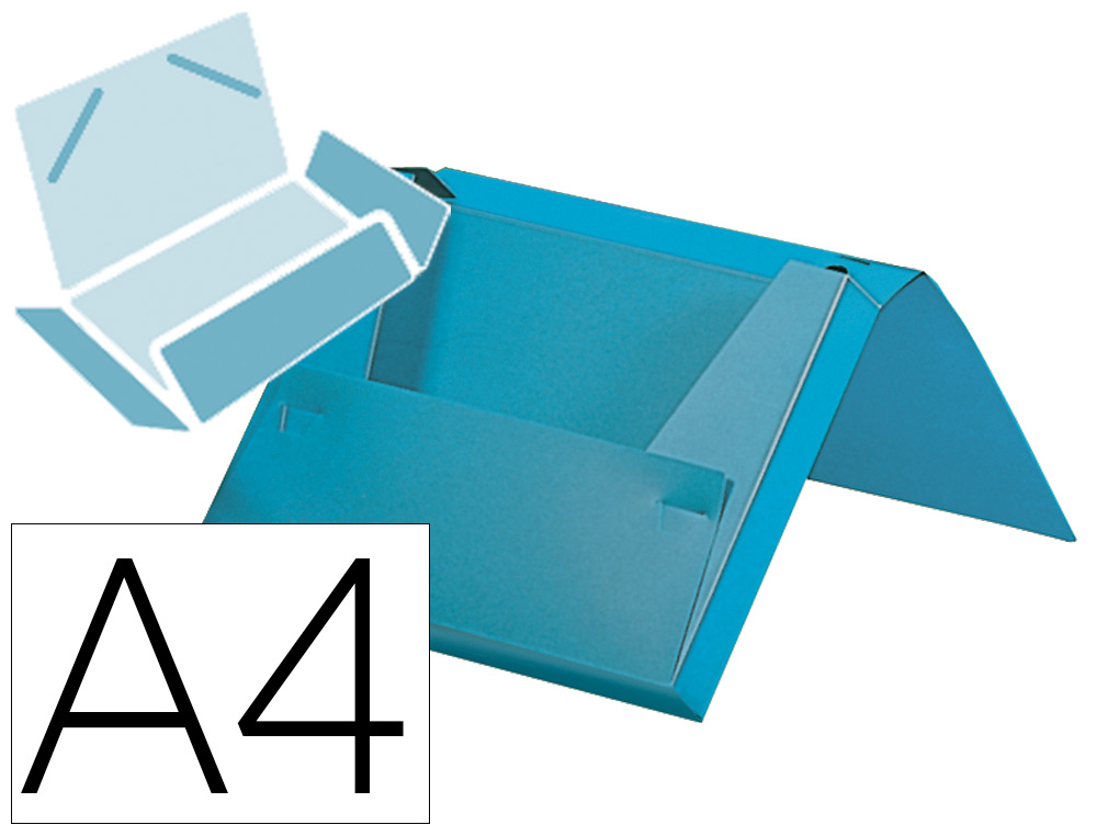 LIDERPAPEL - Carpeta portadocumentos gomas polipropileno din A4 celeste opaco lomo 25 mm (Ref. SS51)