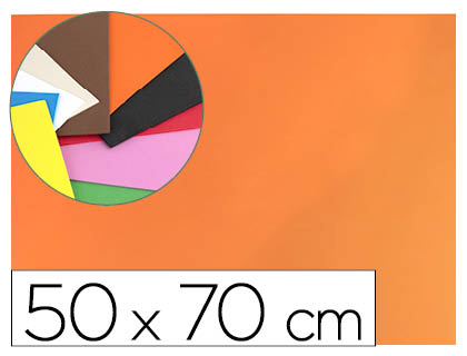 LIDERPAPEL - GOMA EVA 50X70CM 60G/M2 ESPESOR 1.5MM NARANJA (Ref.GE30)