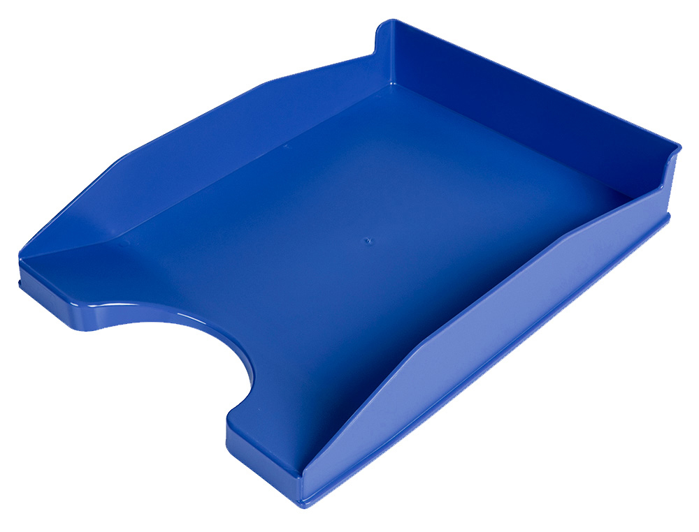 Q-CONNECT - Bandeja de Sobremesa PLASTICO AZUL OPACO (Ref.KF04191)