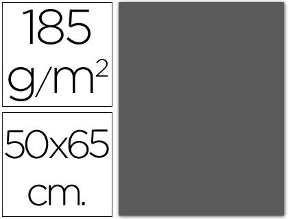 CANSON - Cartulina IRIS 50x65 cm Gris plomo 185 gr (Ref.200040244)