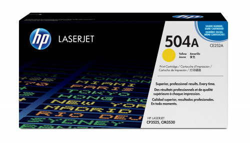 HP ( HEWLETT PACKARD ) - Toner Laser ORIGINALES 504A Amarillo (Ref.CE252A)