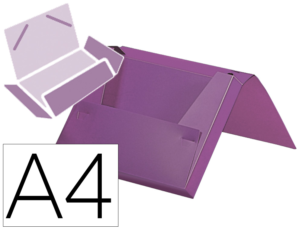LIDERPAPEL - Carpeta portadocumentos gomas polipropileno din A4 lavanda opaco lomo 25 mm (Ref. SS50)