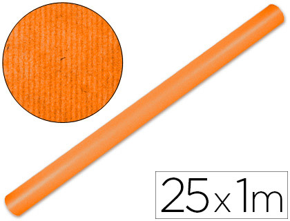 LIDERPAPEL - PAPEL KRAFT NARANJA FUERTE ROLLO 25X1 MT (Ref.PK71)