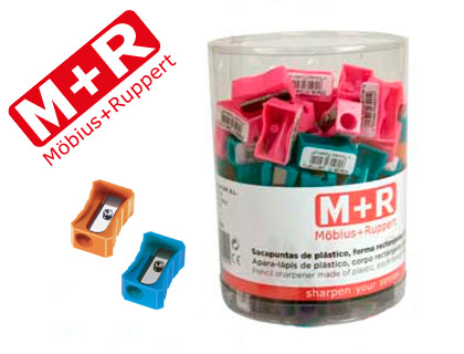 MOR - Sacapuntas/Afilalapices 304 PLASTICO RECTANGULAR 1 USO COLORES SURTIDOS (Ref.03040090)