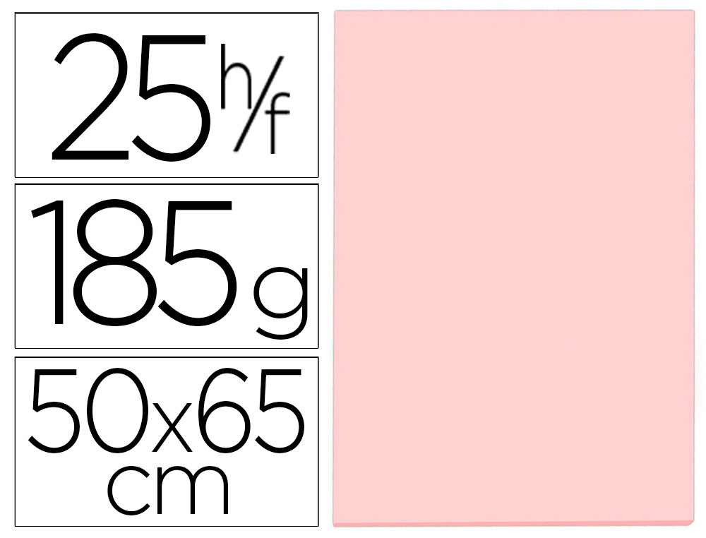 CANSON - Cartulina IRIS 50x65 cm Rosa 185 gr (Ref.200040225)