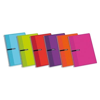 ENRI - Cuaderno 5ud 80h Folio Cuadricula 4x4 Surtido (Ref.100430066)