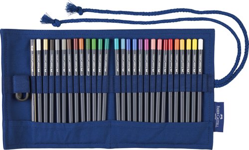 FABER CASTELL - LAPIZ de COLORES FABER-CASTELL GOLDFABER AQUA 1147 estuche ENROLLABLE de 27 (Ref.114752)