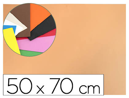 LIDERPAPEL - GOMA EVA 50X70CM 60G/M2 ESPESOR 1.5MM PIEL (Ref.GE73)
