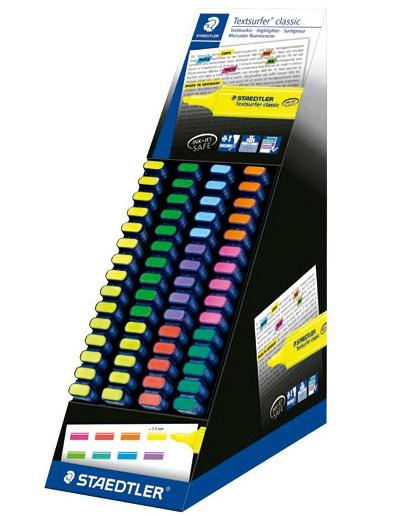 STAEDTLER - MARCADOR FLUOR 364 TEXTSURFER CLASSIC EXPOSITOR de 60 (Ref.364 CA60)