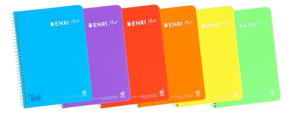 ENRI - BLOCK PLUS tapa PP Fº 80h PAUTA 2,5 90g SURTIDO (6 col.) (Ref.400133586)