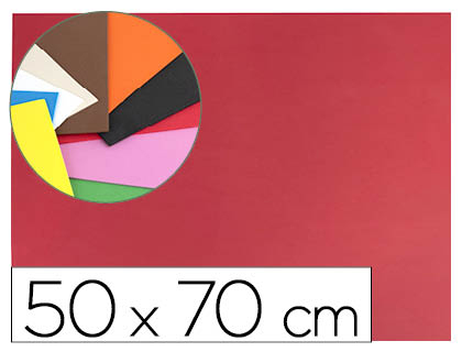 LIDERPAPEL - GOMA EVA 50X70CM 60G/M2 ESPESOR 1.5MM ROJO (Ref.GE24)