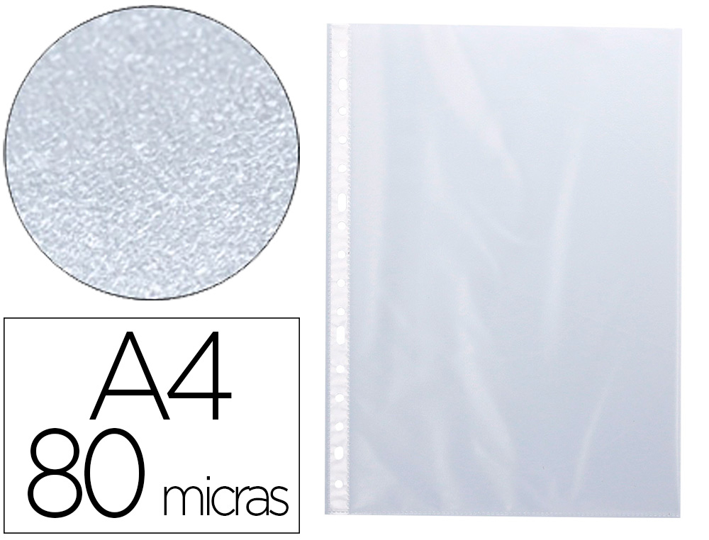 Q-CONNECT - FUNDA MULTITALADRO DIN A4 80 MC PIEL DE NARANJA BOLSA DE 10 UNIDADES (Ref.KF16911)