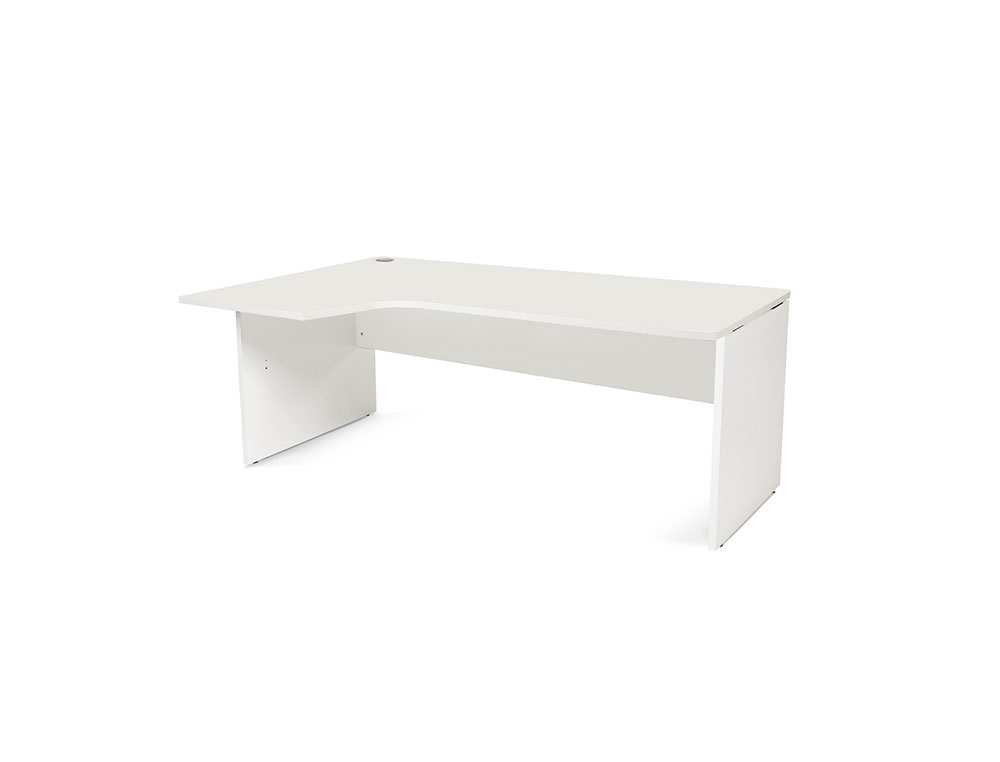 ROCADA - MESA SERIE WORK 180X120 CM IZQUIERDA ACABADO AW04 BLANCO/BLANCO (Ref.WORK 2054AW04)