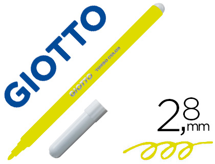 GIOTTO - Rotulador turbo color lavable con punta bloqueada unicolor amarillo (Ref. 485002)