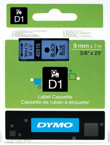 DYMO - Cinta 9mmx7m Negro/Azul (Ref.S0720710)