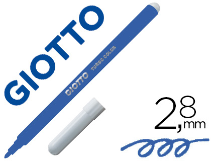 GIOTTO - Rotulador turbo color lavable con punta bloqueada unicolor azul oscuro (Ref. 485032)