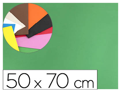LIDERPAPEL - GOMA EVA 50X70CM 60G/M2 ESPESOR 1.5MM VERDE (Ref.GE10)