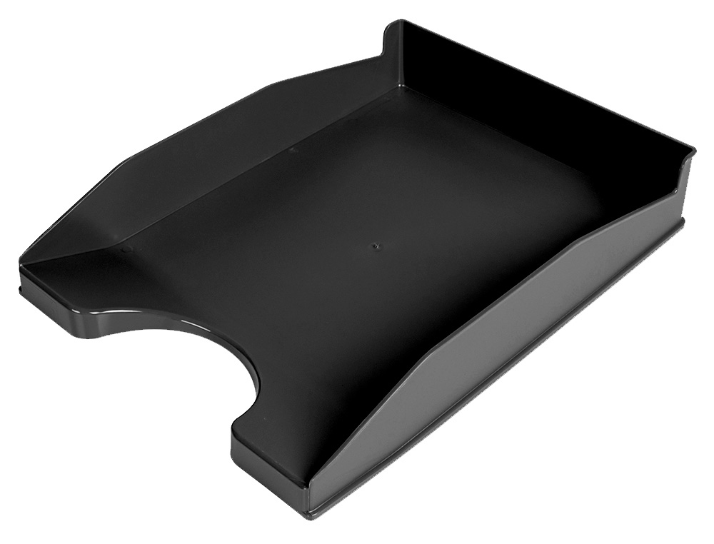 Q-CONNECT - Bandeja de Sobremesa PLASTICO NEGRO OPACO (Ref.KF04189)