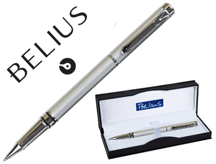 BELIUS - Roller nuremberg gris punta 0,5 mm tinta azul en estuche (Ref. BB213)