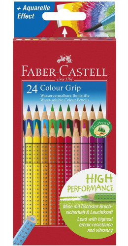 FABER CASTELL - Estuche lapices Colores Surtidos 24 ud Acuarelables (Ref.112424)