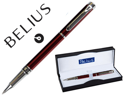 BELIUS - Roller nuremberg rojo punta 0,5 mm tinta azul en estuche (Ref. BB215)