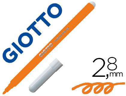 GIOTTO - Rotulador turbo color lavable con punta bloqueada unicolor naranja (Ref. 485005)