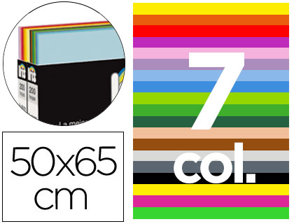 CANSON - Expositor cartulina IRIS 200 Hojas 50X65 cm 15 colores surtidos (Ref.200004697)