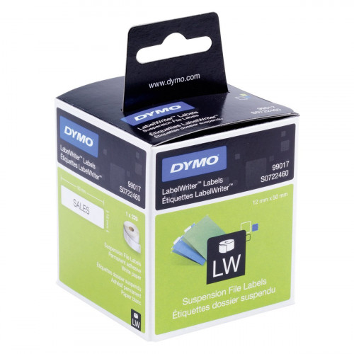 DYMO - Etiquetas LW 50mx12mm Carpetas colgantes Blanco (Ref.S0722460)