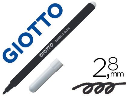 GIOTTO - Rotulador turbo color lavable con punta bloqueada unicolor negro (Ref. 485036)