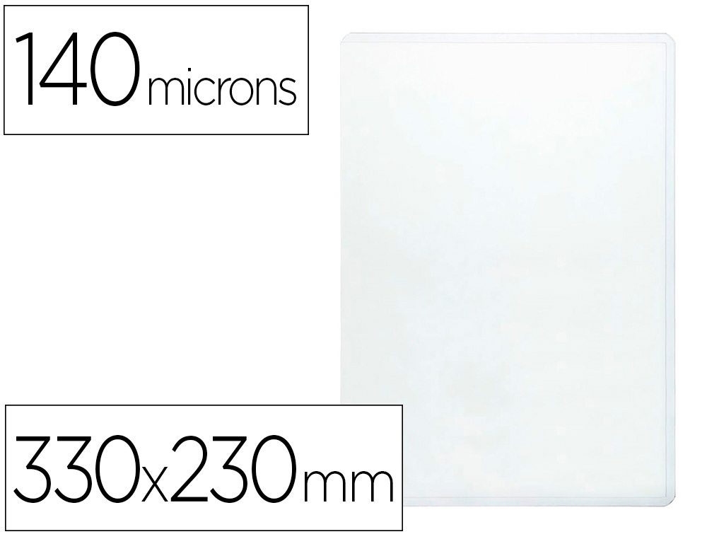 Q-CONNECT - FUNDA PORTADOCUMENTO FOLIO 140 MICRAS PVC TRANSPARENTE 230X330MM (Ref.KF15081)